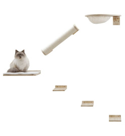 Kerbl Mur d'escalade pour chats Rocky 52x17x37 cm naturel et blanc