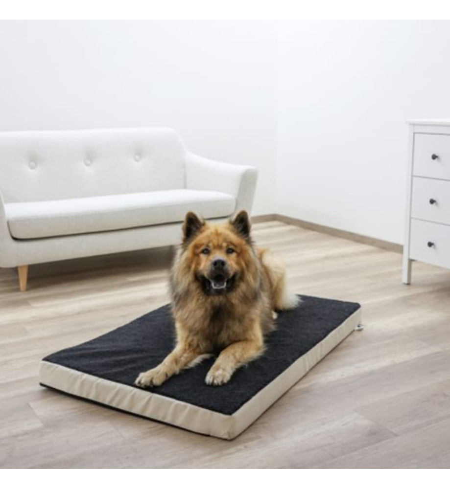 Kerbl Matelas en mousse pour chiens 115 x 75 cm Beige et Gris 80328