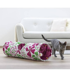 Kerbl Tunnel pour chats Flower 25 x 90 cm 82638