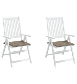 Coussins de chaise de jardin lot de 2 taupe 50x50x3 cm