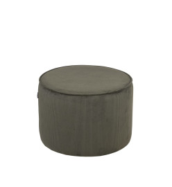 LABEL51 Pouf Tibo 55x55x40 cm Vert armée Corde nervurée