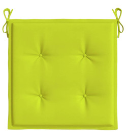 Coussins de chaise de jardin lot de 6 vert vif 40x40x3 cm