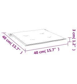 Coussins de chaise de jardin lot de 6 vert vif 40x40x3 cm