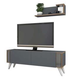 Homemania Meuble TV Nicol 120x31x42 cm Anthracite