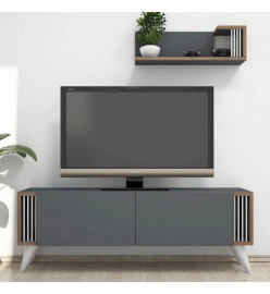 Homemania Meuble TV Nicol 120x31x42 cm Anthracite