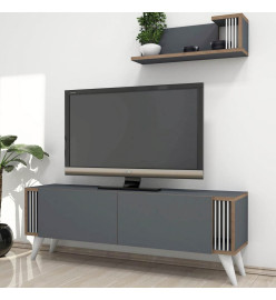 Homemania Meuble TV Nicol 120x31x42 cm Anthracite