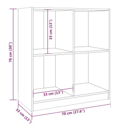 Buffet Gris 70x33x76 cm Bois de pin massif