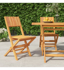 Chaises de jardin pliantes 2 pcs 47x61x90 cm bois massif teck