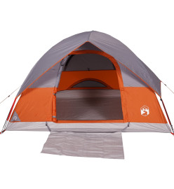 Tente de camping à dôme 3 personnes orange imperméable