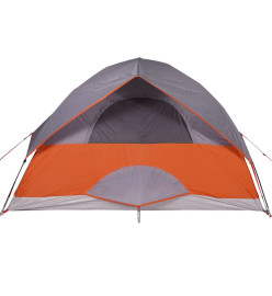 Tente de camping à dôme 3 personnes orange imperméable