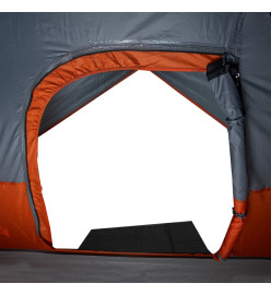 Tente de camping à dôme 3 personnes orange imperméable