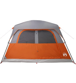 Tente de cabine familiale 6 personnes orange imperméable