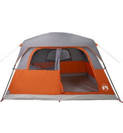 Tente de cabine familiale 6 personnes orange imperméable