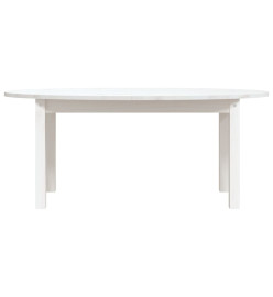 Table basse Blanc 110x55x45 cm Bois massif de pin