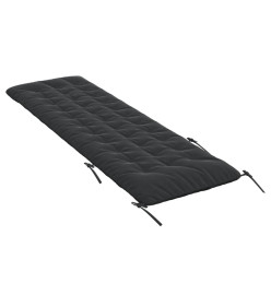 Coussin de chaise longue noir 160x50x10 cm similicuir daim