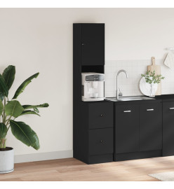 Armoire de cuisine noir 35x50x180 cm bois d'ingénierie