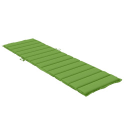 Coussin de chaise longue vert mélangé 200x70x4 cm tissu