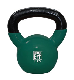 Orange Gym Kettlebell en vinyle 12 kg Vert foncé