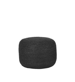 LABEL51 Pouf Jute 50x35 cm Noir