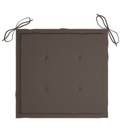 Chaises de jardin 4 pcs avec coussins Bois de teck massif