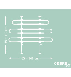 Kerbl Panneau de sécurité auto animaux de compagnie 75-110 cm Noir