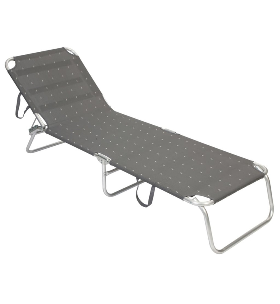 Bo-Camp Lit de camping pliable Florence Gris