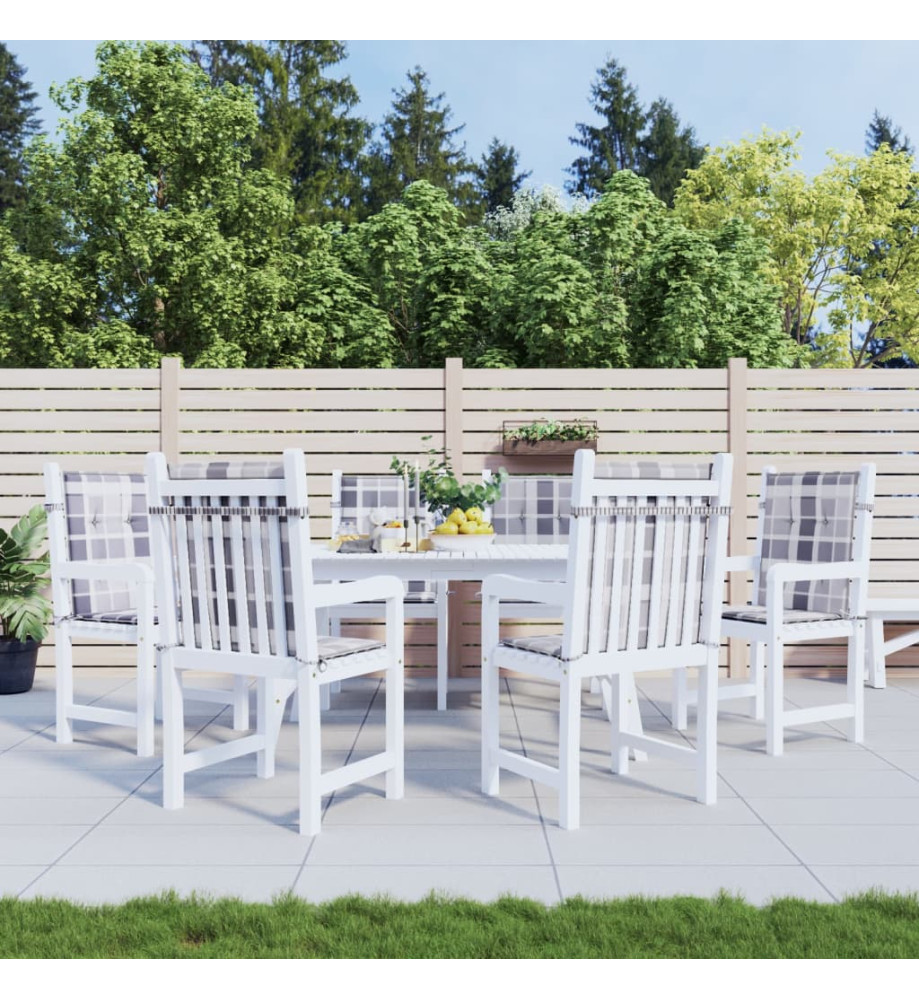 Coussins de chaise de jardin à dossier bas lot de 6