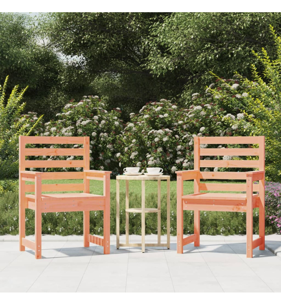 Chaises de jardin 2 pcs 60x48x91 cm bois massif de douglas