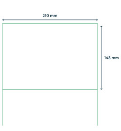 rillprint Étiquettes autocollantes 210x148 mm 1000 feuilles Blanc