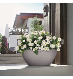 LECHUZA Jardinière CUBETO Stone 30 ALL-IN-ONE gris pierre 13830