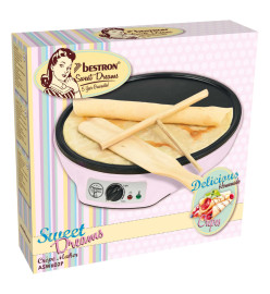 Bestron Crêpière ASW602P 1000 W Rose