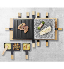 Bestron Gril à raclette ARG300BW 1500 W Bois noir XL