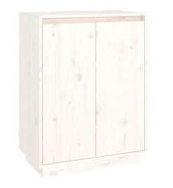 Armoire à chaussures Blanc 60x35x80 cm Bois de pin massif