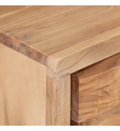 Meuble TV 120x30x42 cm Bois massif d'acacia avec bord naturel