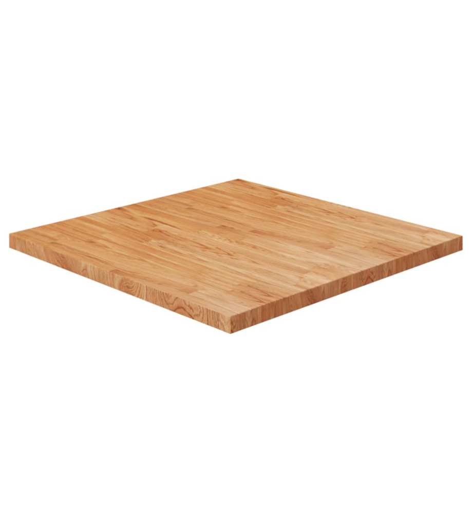 Dessus de table carré Marron clair 90x90x4cm Bois chêne traité