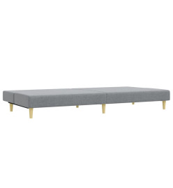 Ensemble de canapés 2 pcs gris clair tissu