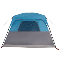 Tente de camping de cabine 4 personnes bleu imperméable