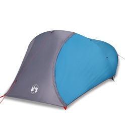 Tente de camping à dôme 4 personnes bleu imperméable