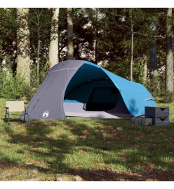 Tente de camping à dôme 4 personnes bleu imperméable