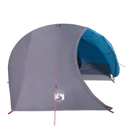 Tente de camping à dôme 4 personnes bleu imperméable