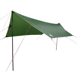 Bâche de camping vert 460x305x210 cm imperméable