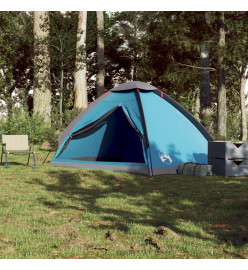 Tente de camping à dôme 4 personnes bleu imperméable