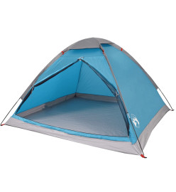 Tente de camping à dôme 4 personnes bleu imperméable