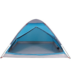 Tente de camping à dôme 4 personnes bleu imperméable