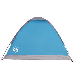 Tente de camping à dôme 4 personnes bleu imperméable