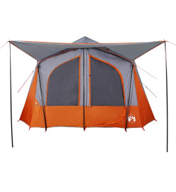 Tente de camping de cabine 5 personnes gris imperméable