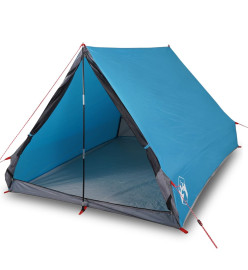 Tente de camping en forme de A 2 personnes bleu imperméable