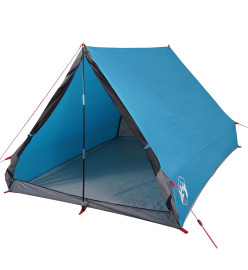 Tente de camping en forme de A 2 personnes bleu imperméable