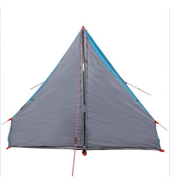 Tente de camping en forme de A 2 personnes bleu imperméable