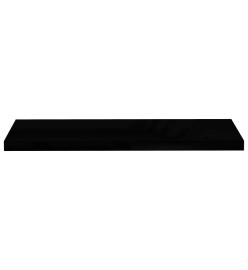 Étagère murale flottante 4 pcs Noir brillant 90x23,5x3,8 cm MDF